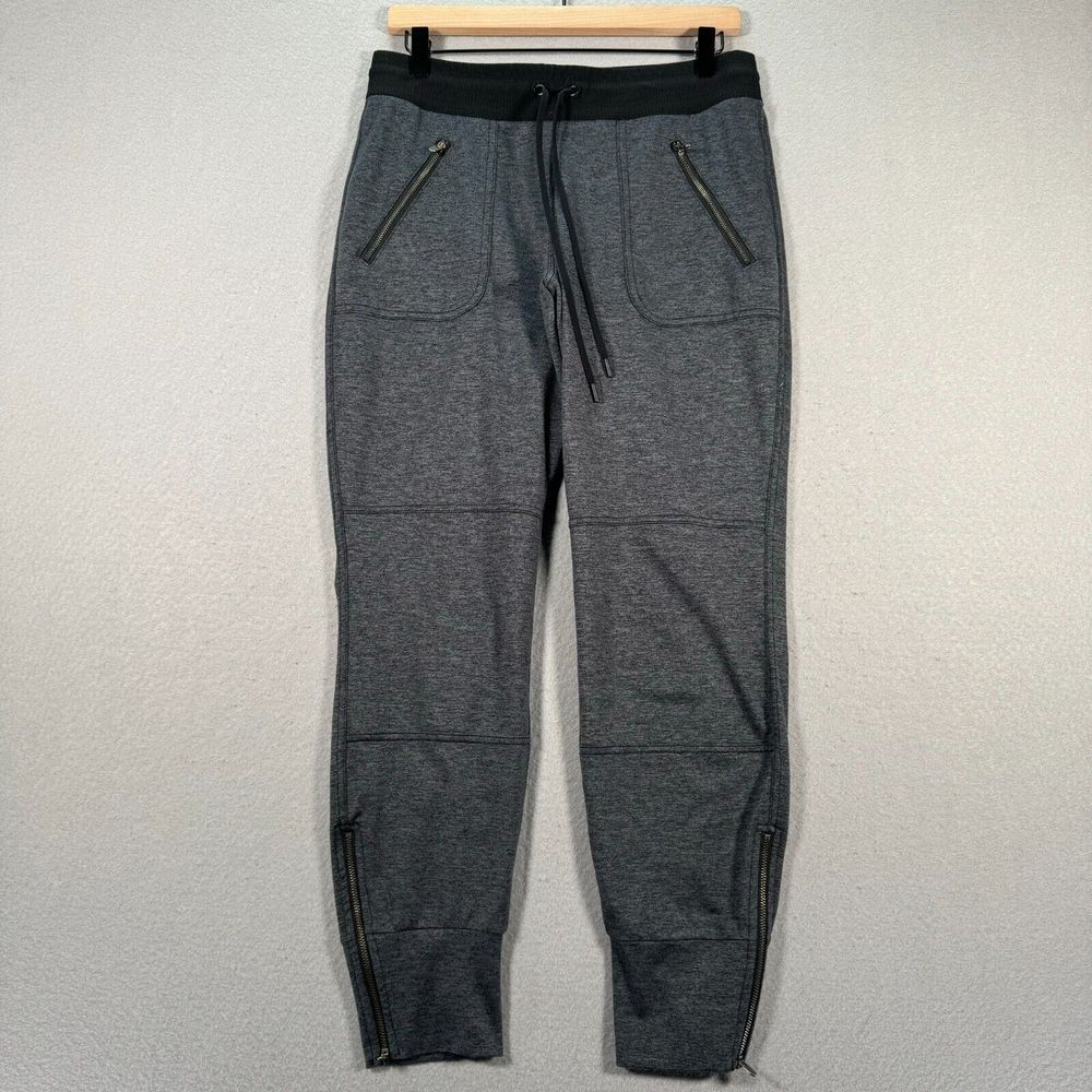 Athleta‎ Flux Street Jogger Pants Womens Small Gray Zip Active Gym Yoga Running